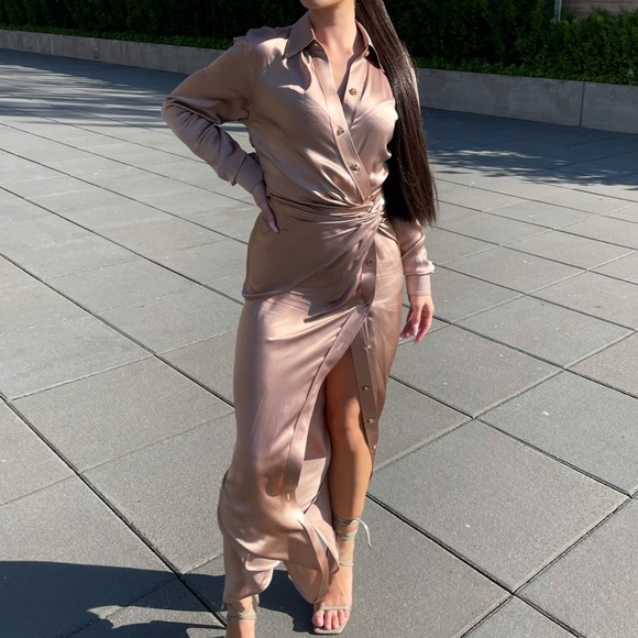 T by Alexander Wang Dresses & Skirts - Alexanderwang.t Pink Silk Twist Dress